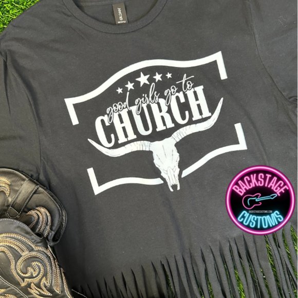 Good Girls Go To Church Fringe Tee - Picture 3 of 3